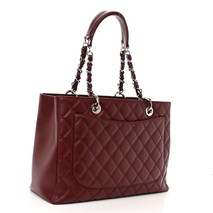 Chanel Caviar Quilted Grand Shopping Tote GST Dark Burgundy 3 of 10