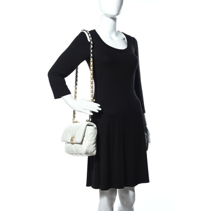 Chanel Goatskin Quilted Medium 19 Flap White 2 of 11