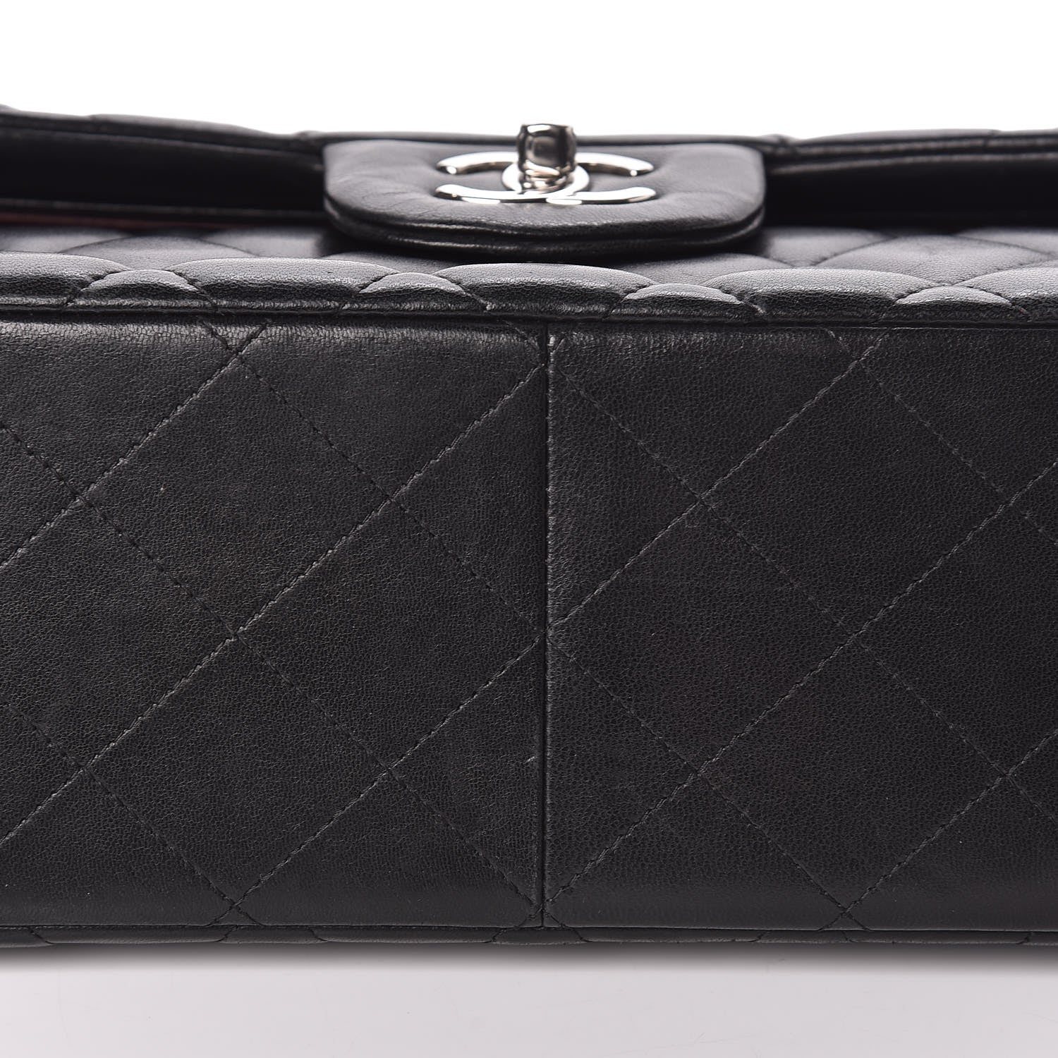 Chanel Lambskin Quilted Jumbo Double Flap Black 12 of 15
