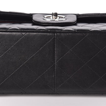 Chanel Lambskin Quilted Jumbo Double Flap Black 12 of 15