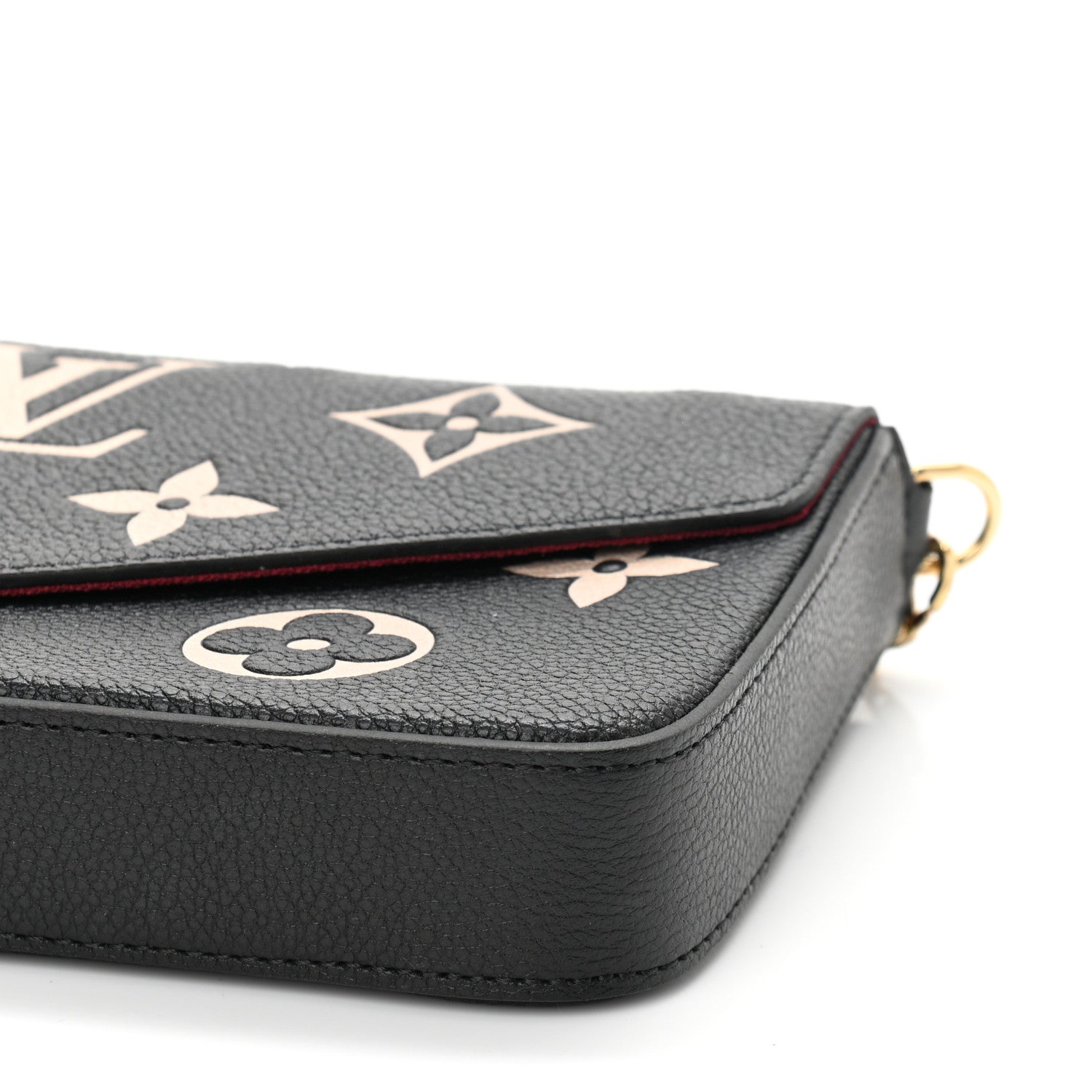 Louis Vuitton Empreinte Monogram Giant Felicie Pochette Black Beige 10 of 15
