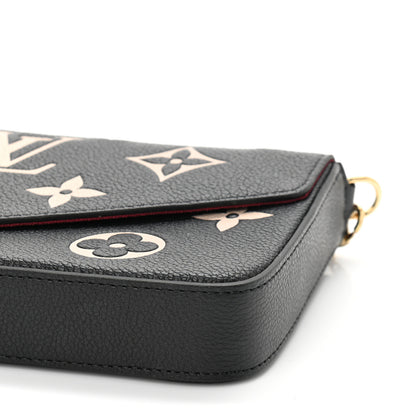 Louis Vuitton Empreinte Monogram Giant Felicie Pochette Black Beige 10 of 15