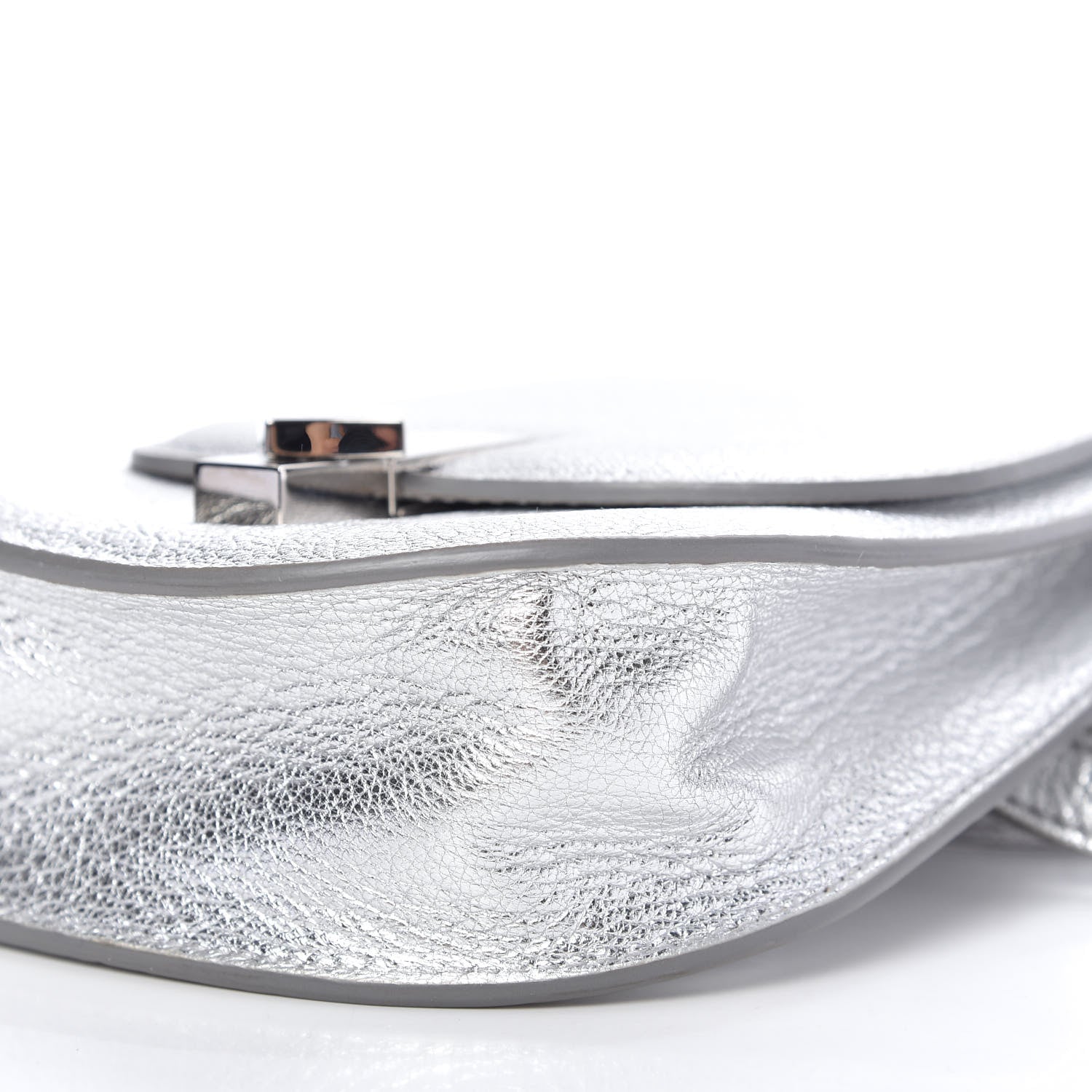 MCM Metallic Calfskin Milano Belt Bag Silver 6 of 10