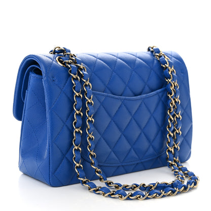 Chanel Caviar Quilted Small Double Flap Dark Blue 3 of 11