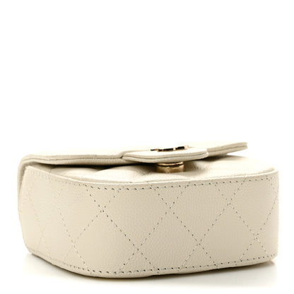 Chanel Caviar Quilted Mini Chain Belt Bag White 4 of 10