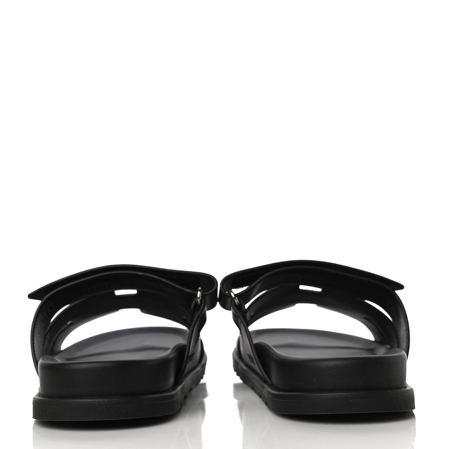 Hermes Calfskin Mens Chypre Sandals 43 Black 6 of 13