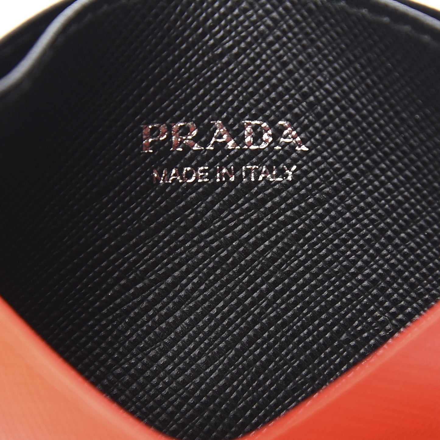 Saffiano Triangle Card Case Arancio Fluo