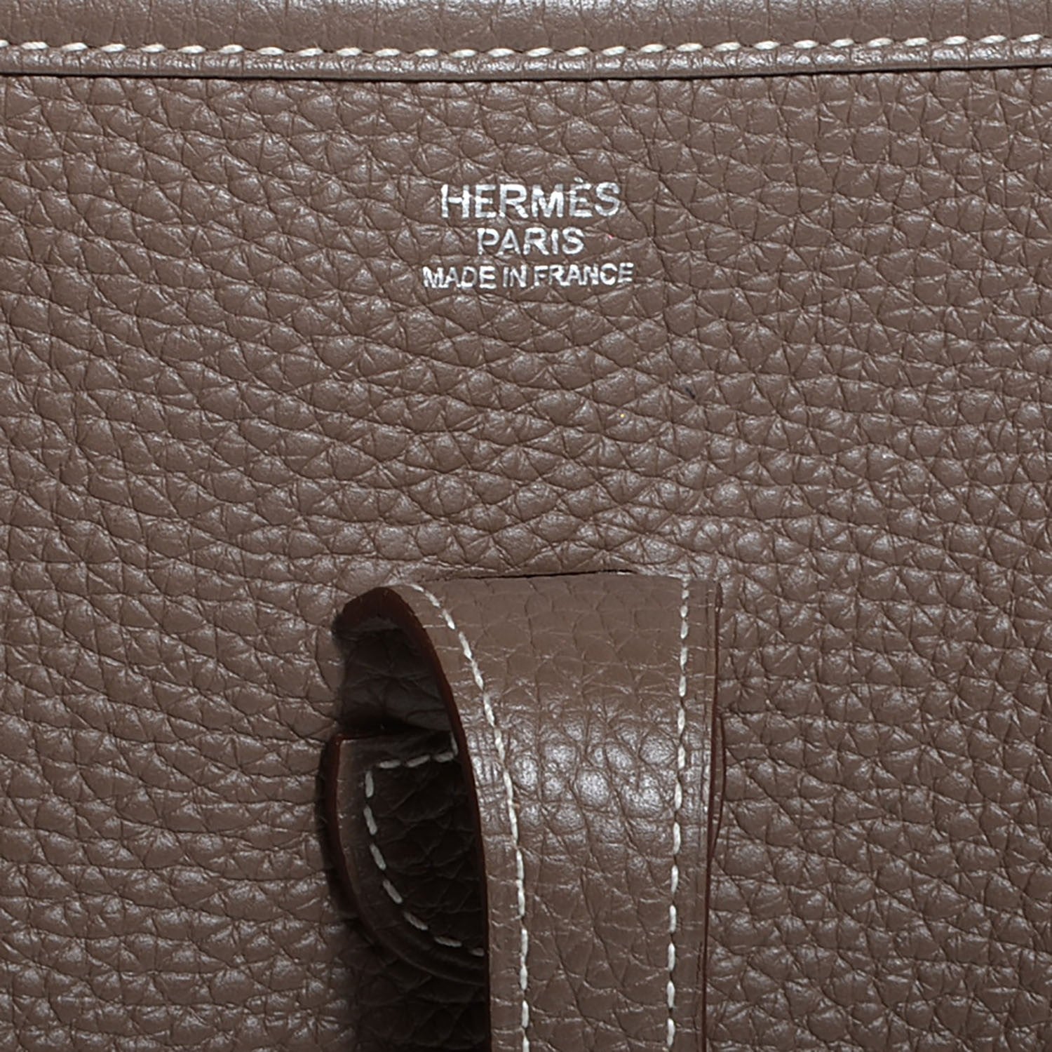 Hermes Taurillon Clemence Evelyne III PM Etoupe 7 of 16