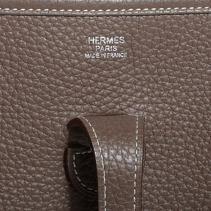 Hermes Taurillon Clemence Evelyne III PM Etoupe 7 of 16
