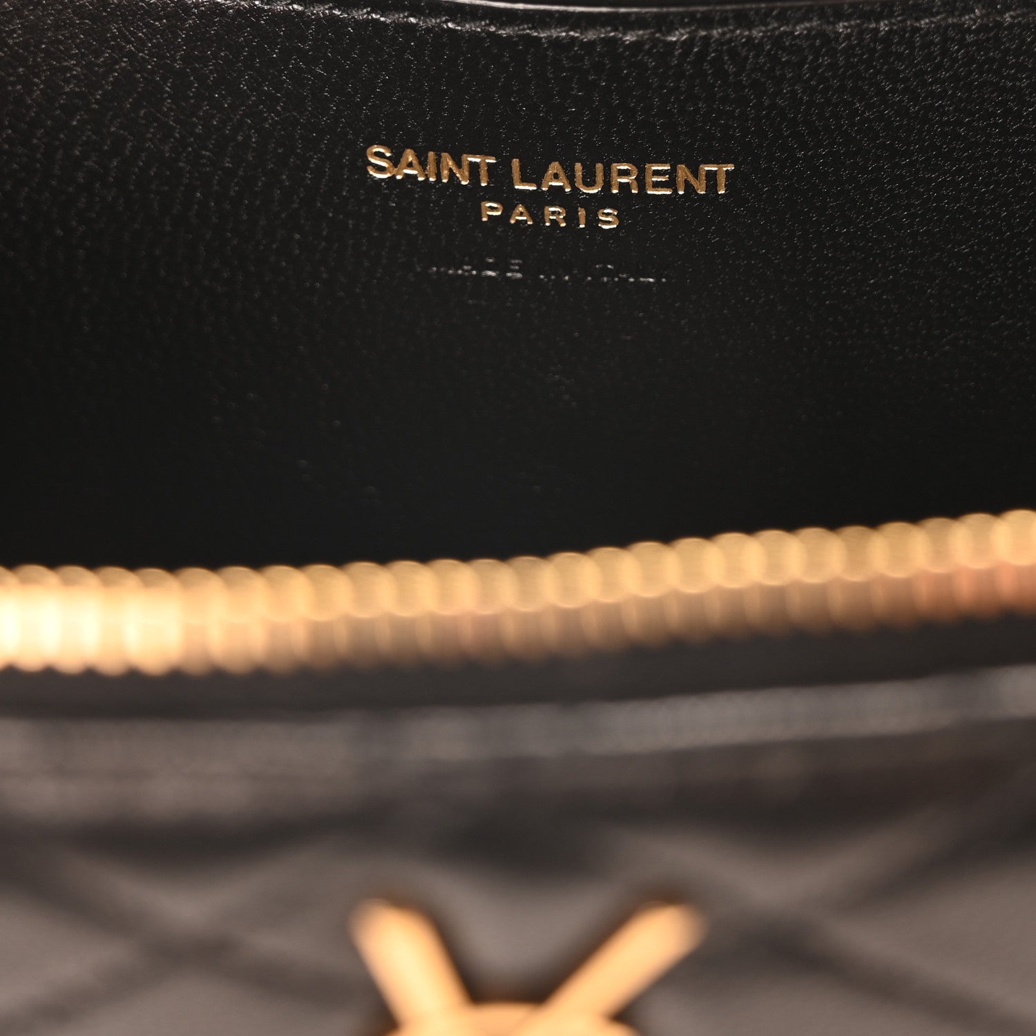 Saint Laurent Lambskin Quilted Mini Gaby Vanity Case Black 6 of 9