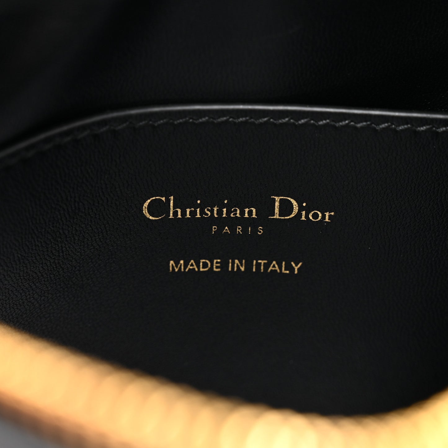 Lambskin Macrocannage Medium D-Dream Bag Black