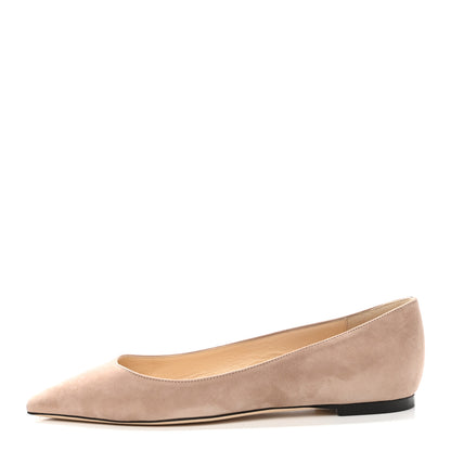 Jimmy Choo Suede Romy Flats 37.5 Ballet Pink 1 of 8