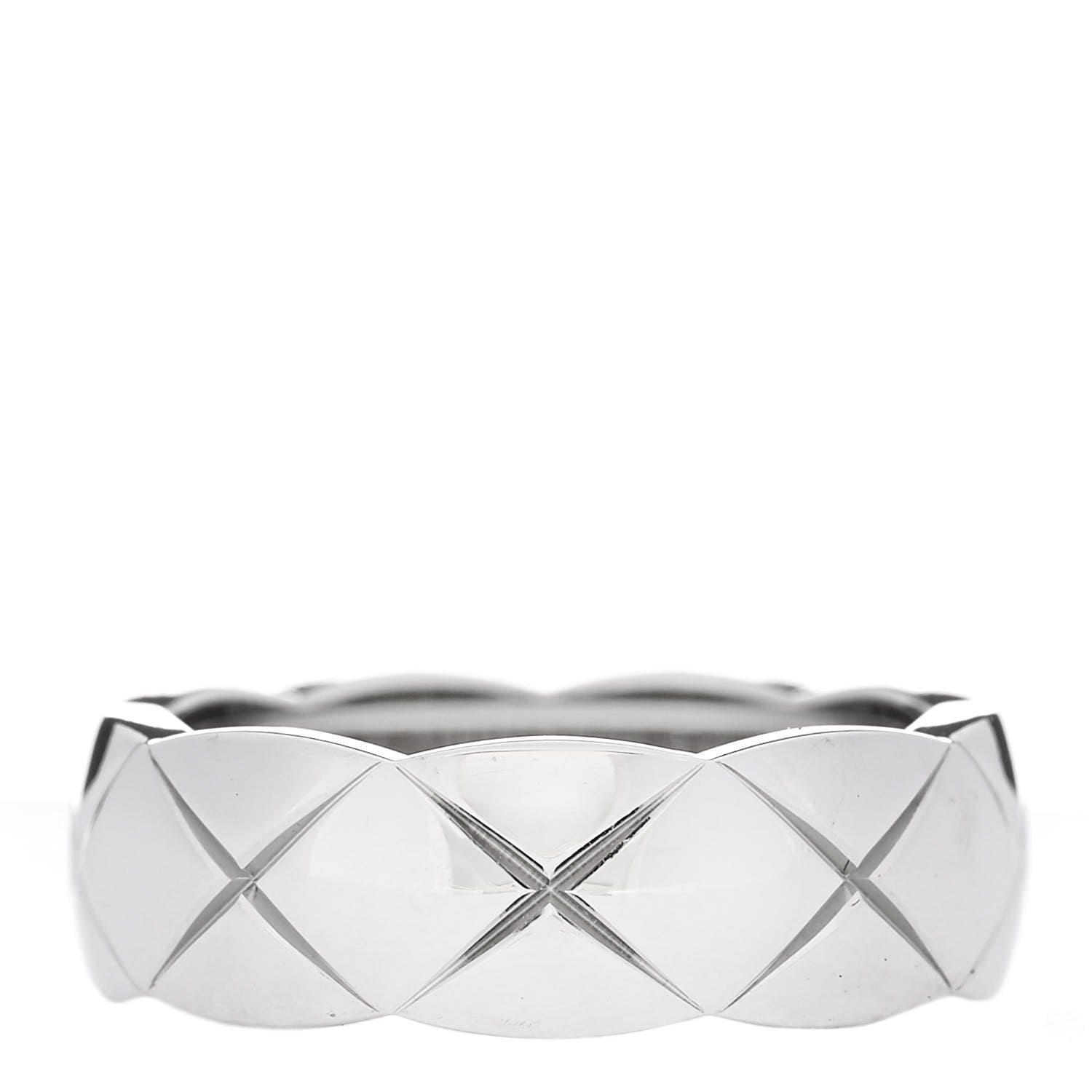 Chanel 18K White Gold Small Coco Crush Ring 54 6.75 3 of 7