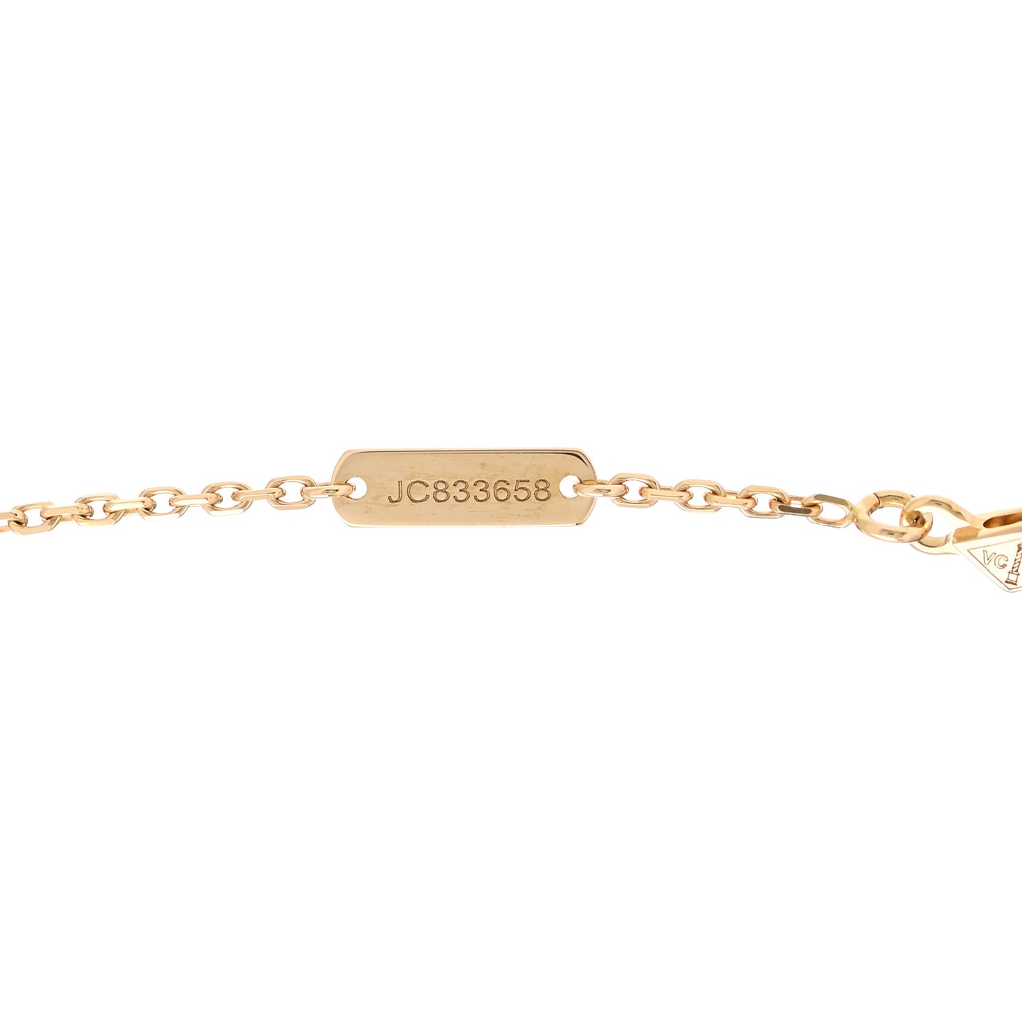 18K Yellow Gold Carnelian Vintage Alhambra Pendant Necklace