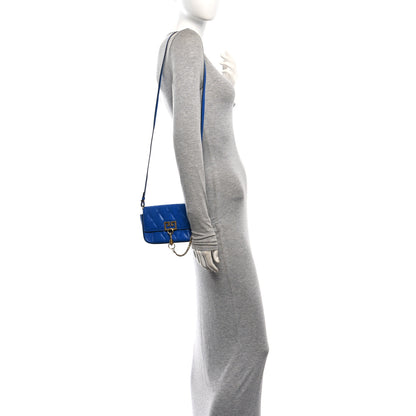 Givenchy Goatskin Quilted GV3 Mini Pocket Convertible Bag Blue 3 of 10