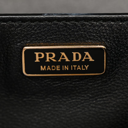 Prada City Calf Saffiano Cahier Bag Talco Black 6 of 12
