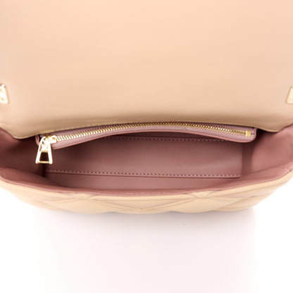 Louis Vuitton Lambskin Malletage Top Handle GO-14 MM Beige Rose 6 of 11