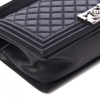 Chanel Calfskin Quilted Medium Boy Flap Black 6 of 9