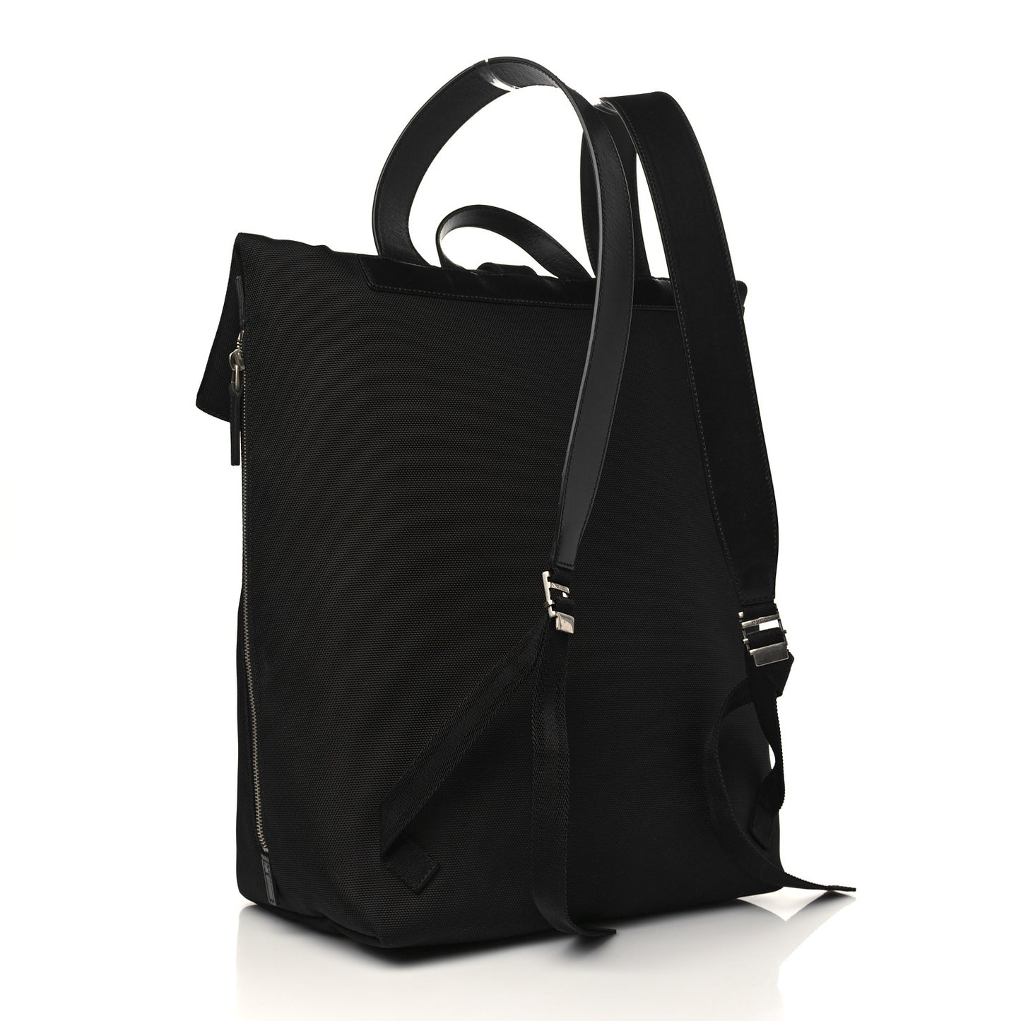 Techno Canvas Web Single Buckle Backpack Black