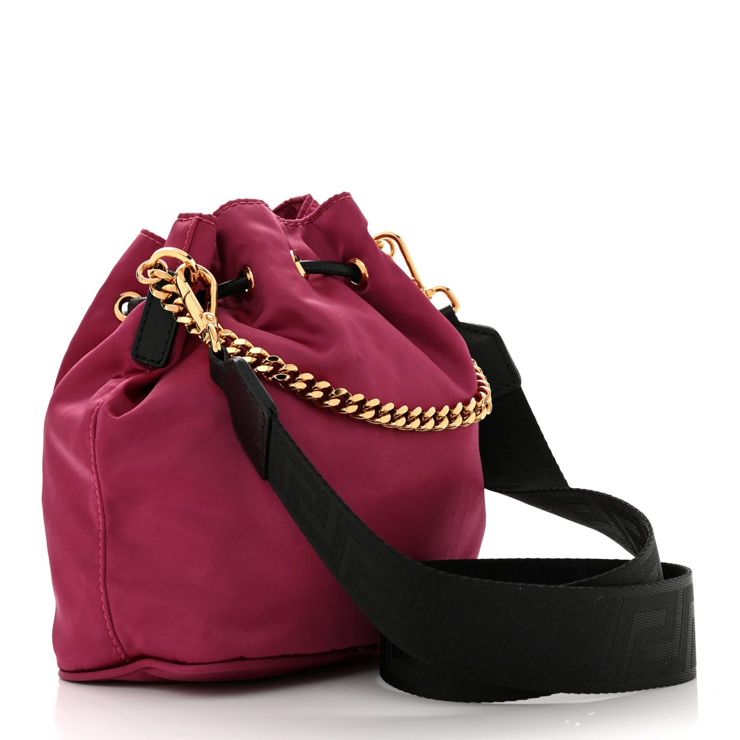 NylonMedusa Drawstring Bucket Bag Dahlia Black