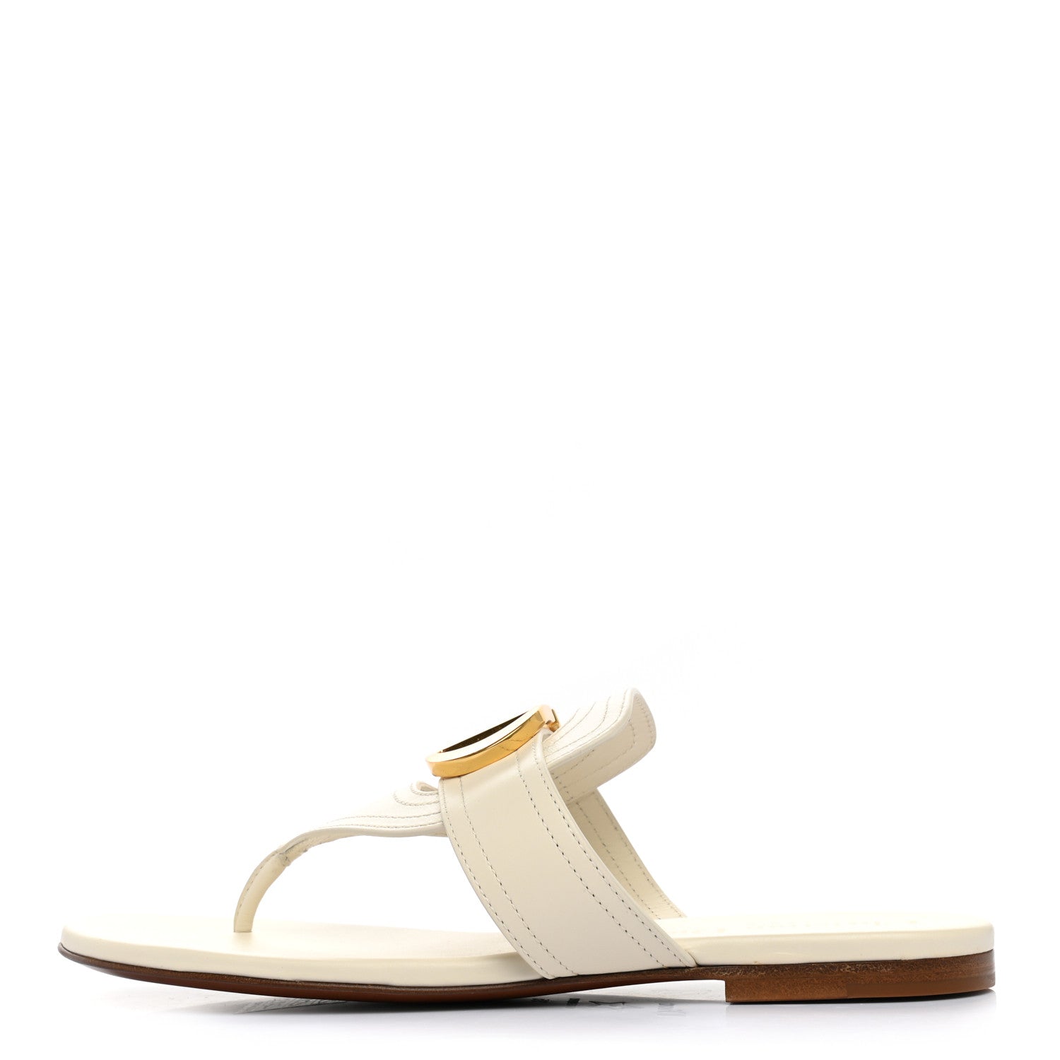 Christian Dior Calfskin 30 Montaigne Thong Sandals 35 White 1 of 9