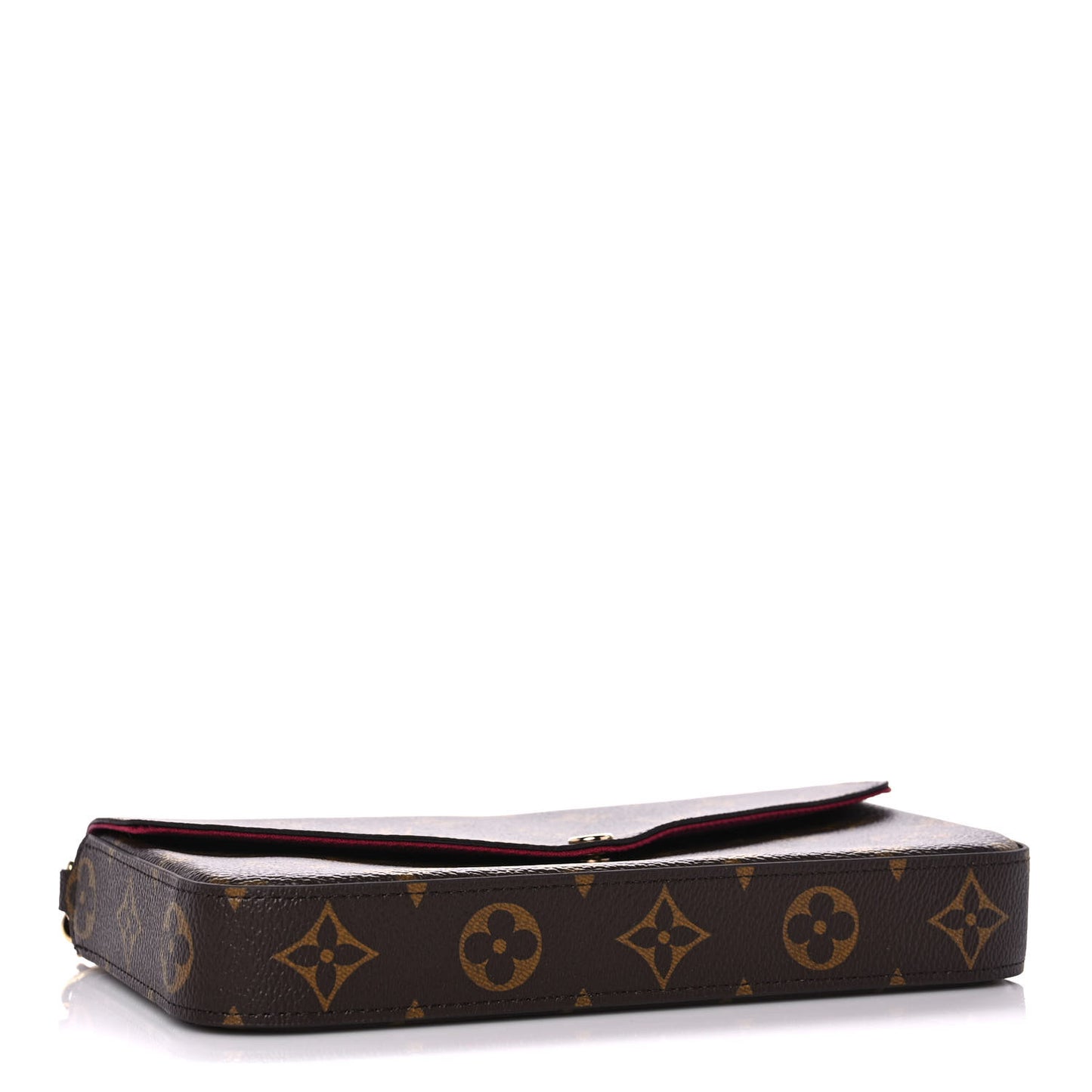 Monogram Pochette Felicie Chain Wallet Fuchsia