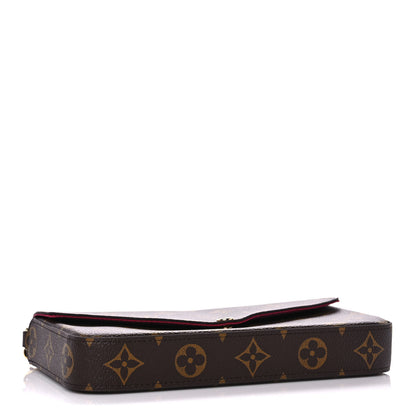 Louis Vuitton Monogram Pochette Felicie Chain Wallet Fuchsia 5 of 10