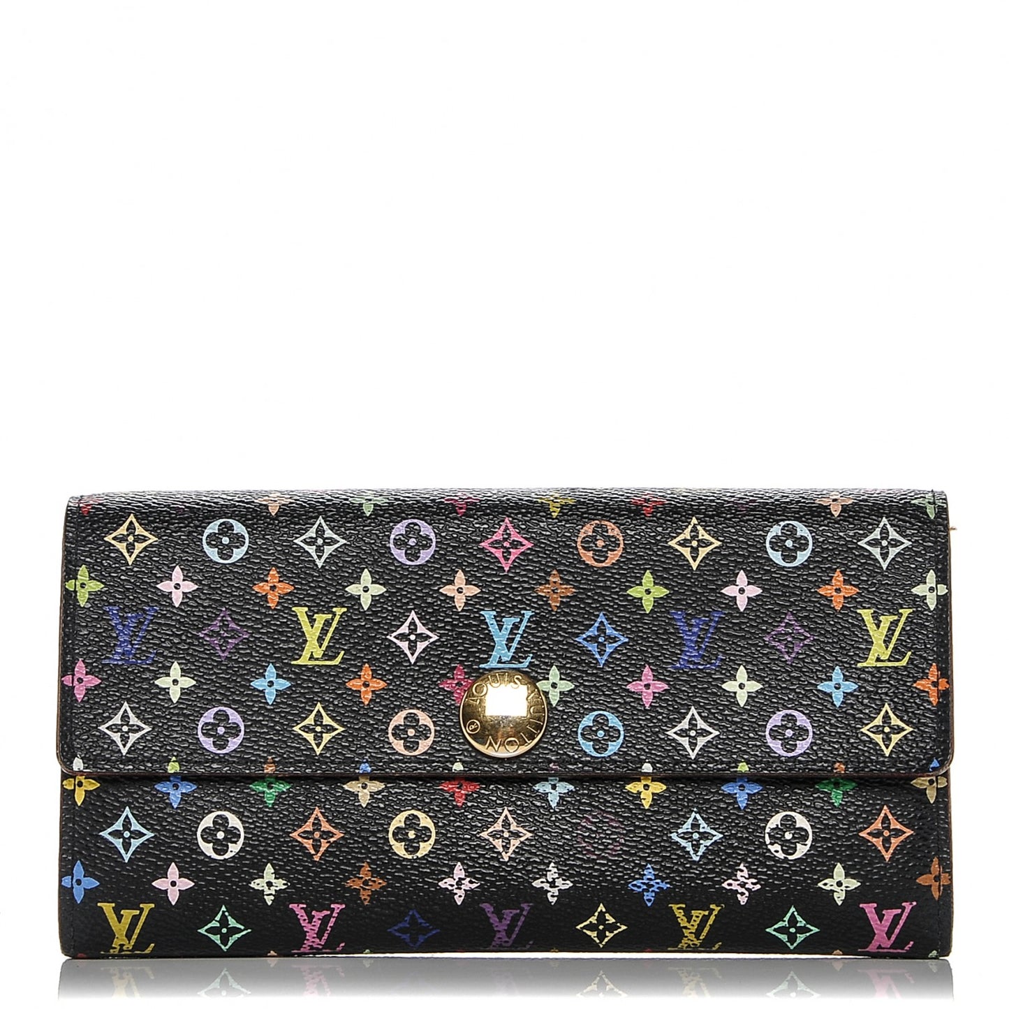 Monogram Multicolor Sarah Wallet Black Pistache