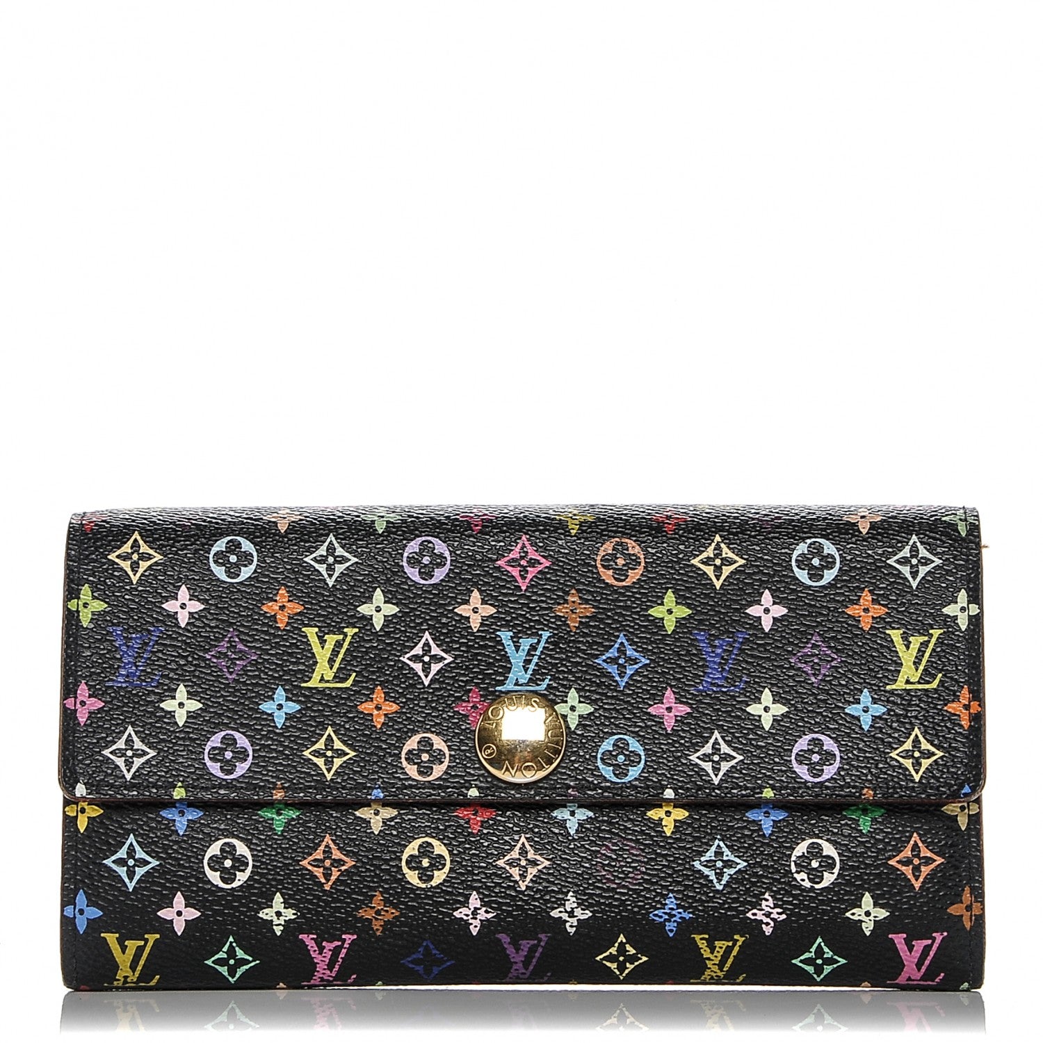 Louis Vuitton Monogram Multicolor Sarah Wallet Black Pistache 1 of 7