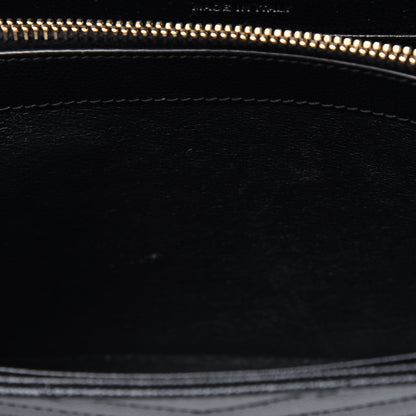 Saint Laurent Grain De Poudre Matelasse Chevron Monogram Chain Wallet Black 9 of 15