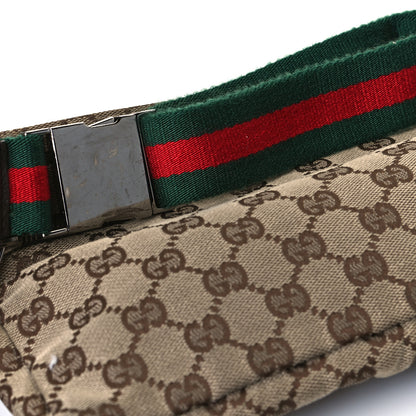 Gucci GG Monogram Web Double Pocket Belt Bag Dark Brown 24 of 25