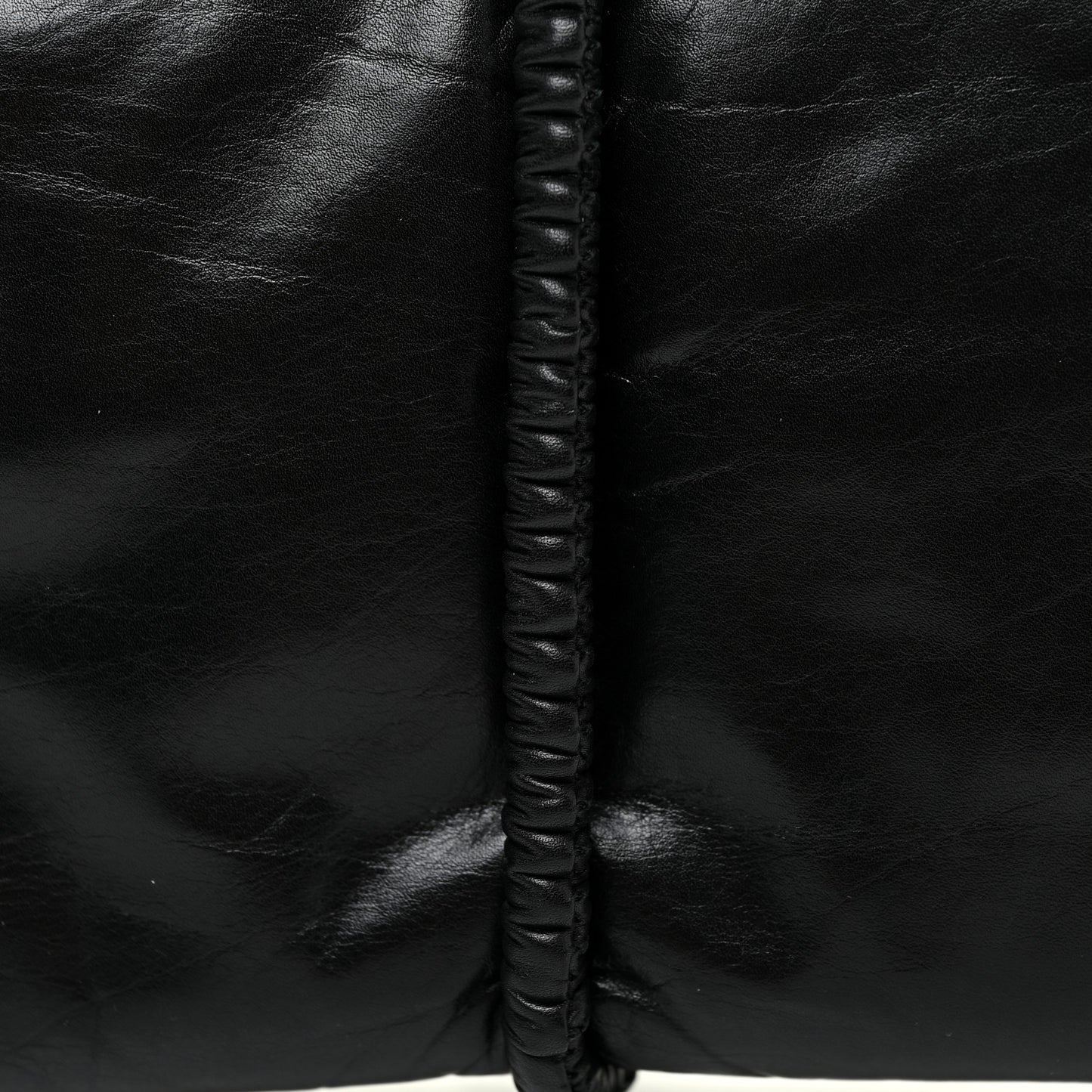 Calfskin Padded Bi Fold Clutch Black