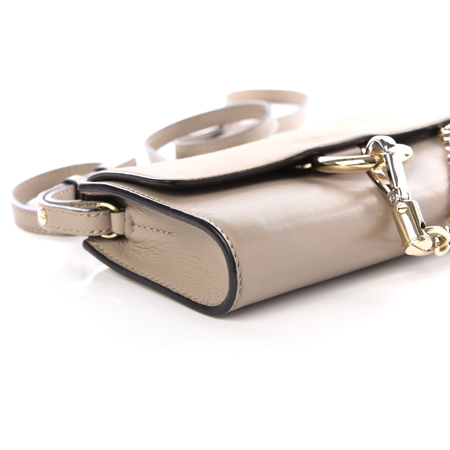 Chloe Suede Calfskin Mini Faye Shoulder Bag Motty Grey 5 of 11