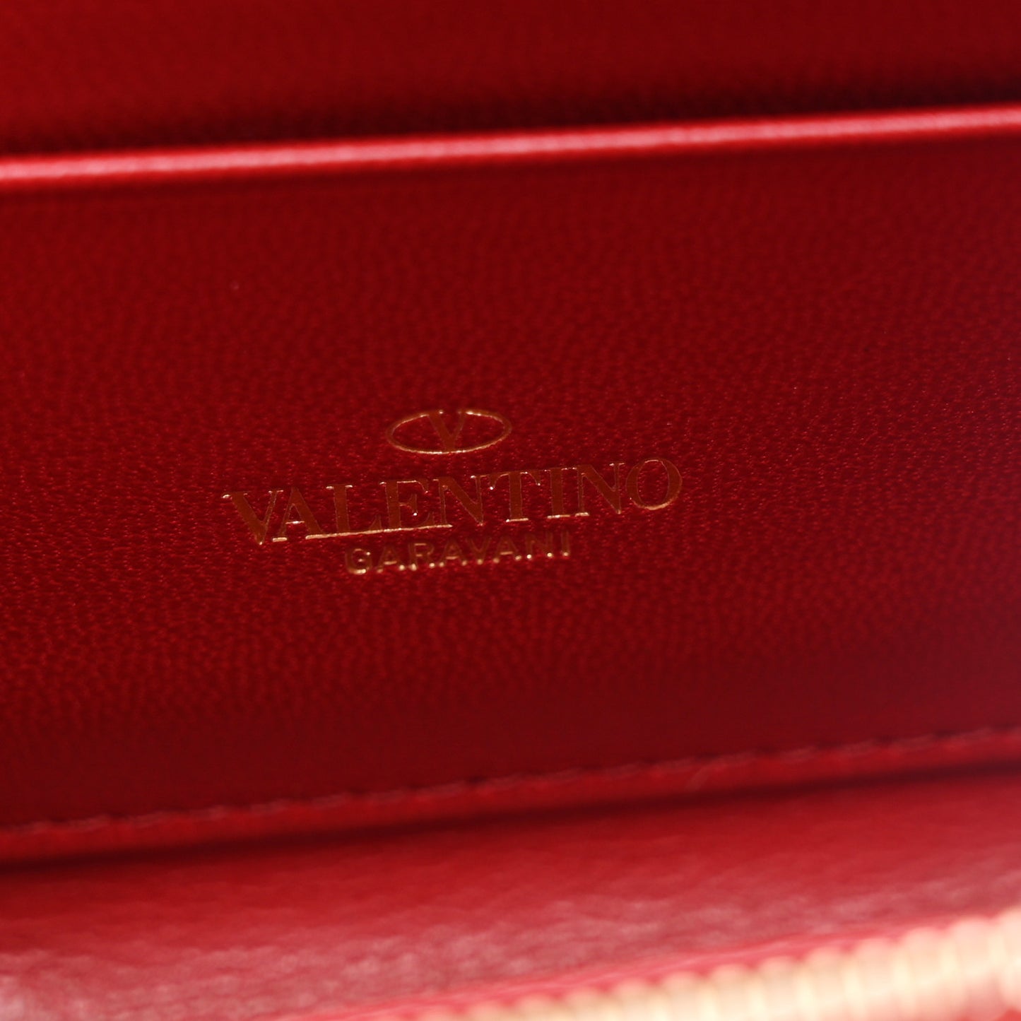 Toile Iconographe Zip Wallet Naturale Rosso Valentino