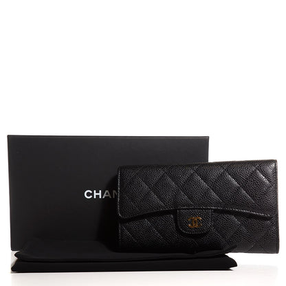 Chanel Caviar Quilted Large Flap Wallet Black 8 of 8
