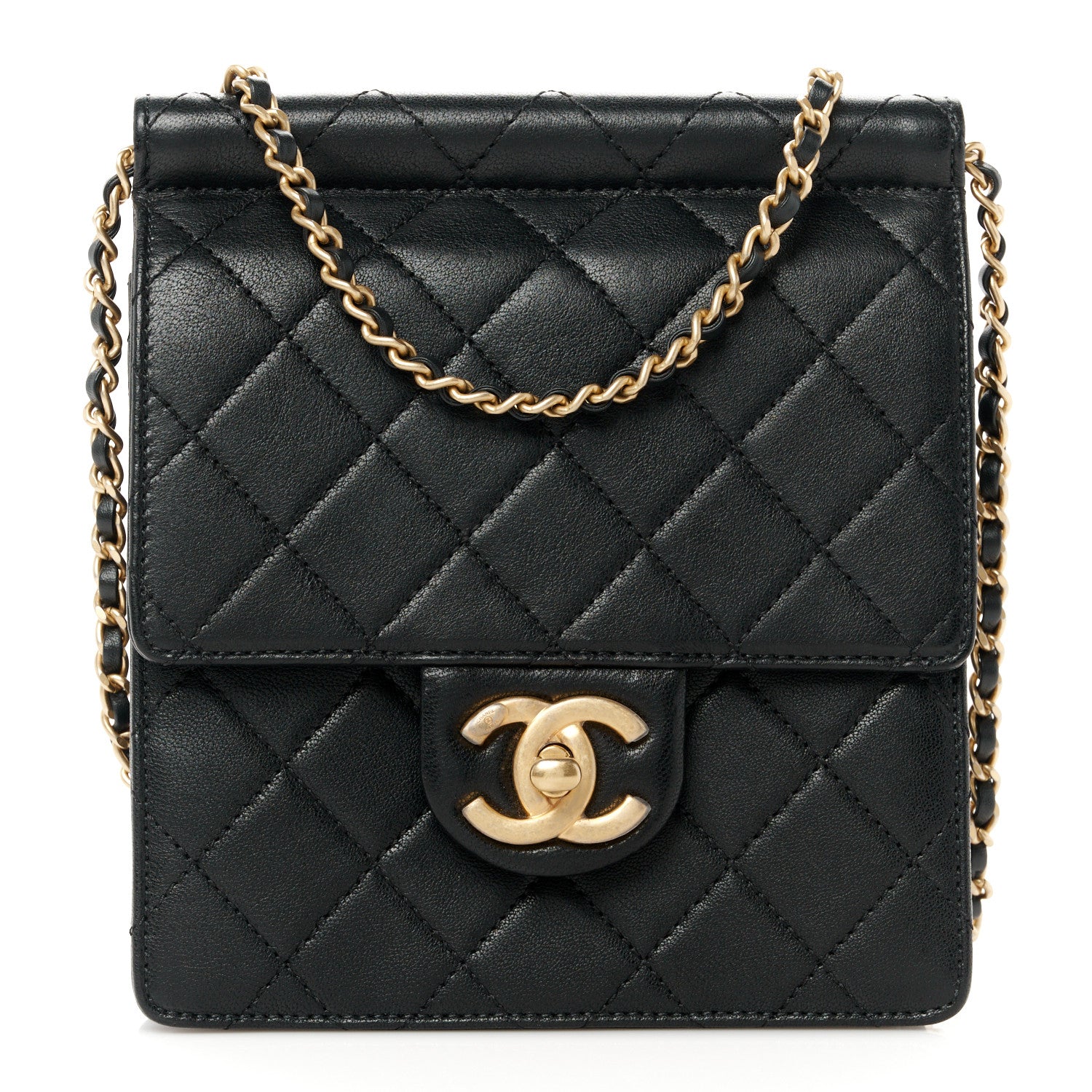 Chanel Goatskin Quilted Chic Pearls Flap Black 1 of 11