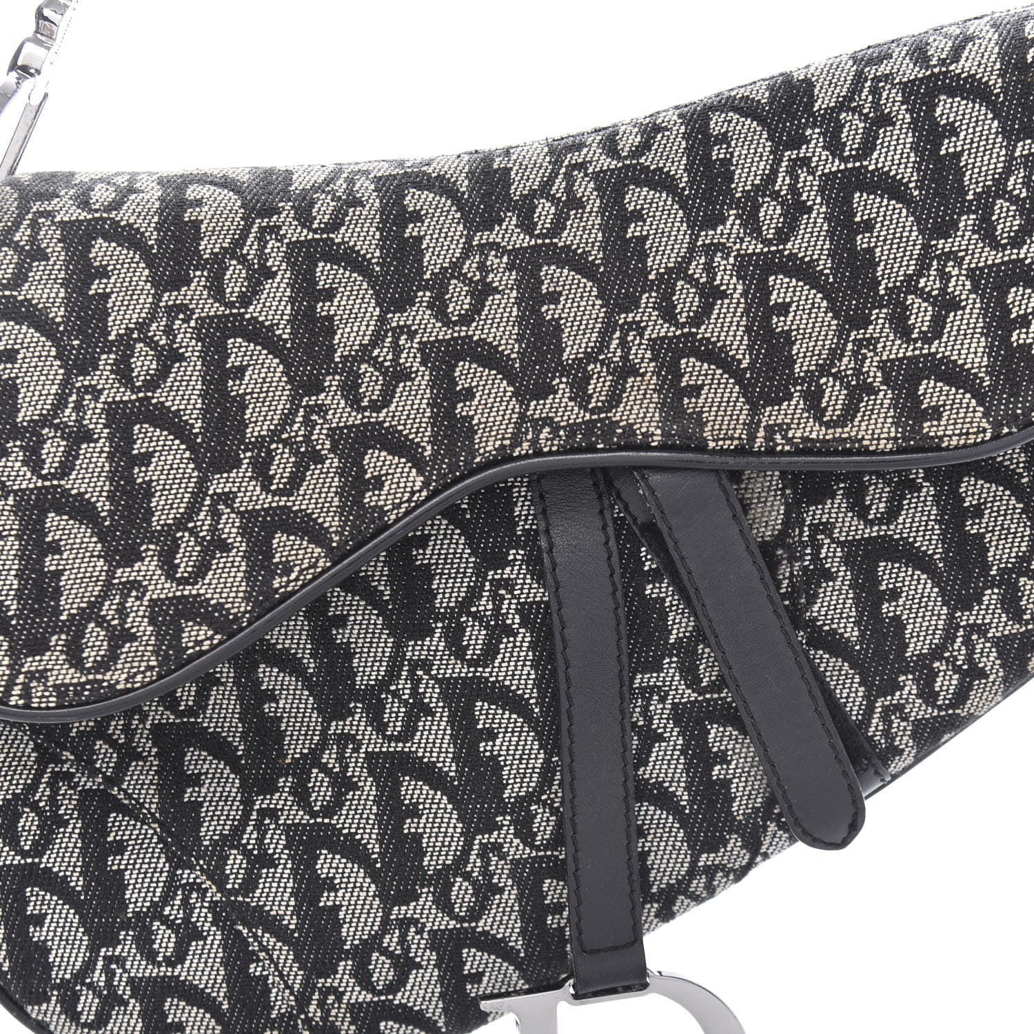 Christian Dior Monogram Saddle Bag Black 11 of 12