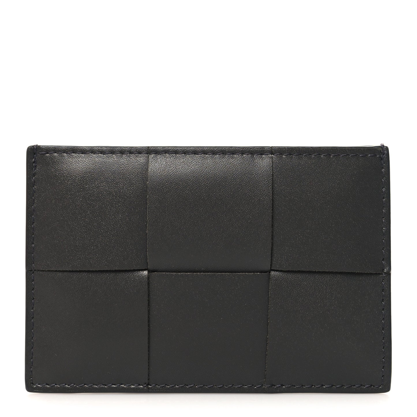 Nappa Intreccio Cassette Credit Card Holder Thunder