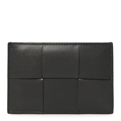 Bottega Veneta Nappa Intreccio Cassette Credit Card Holder Thunder 1 of 7