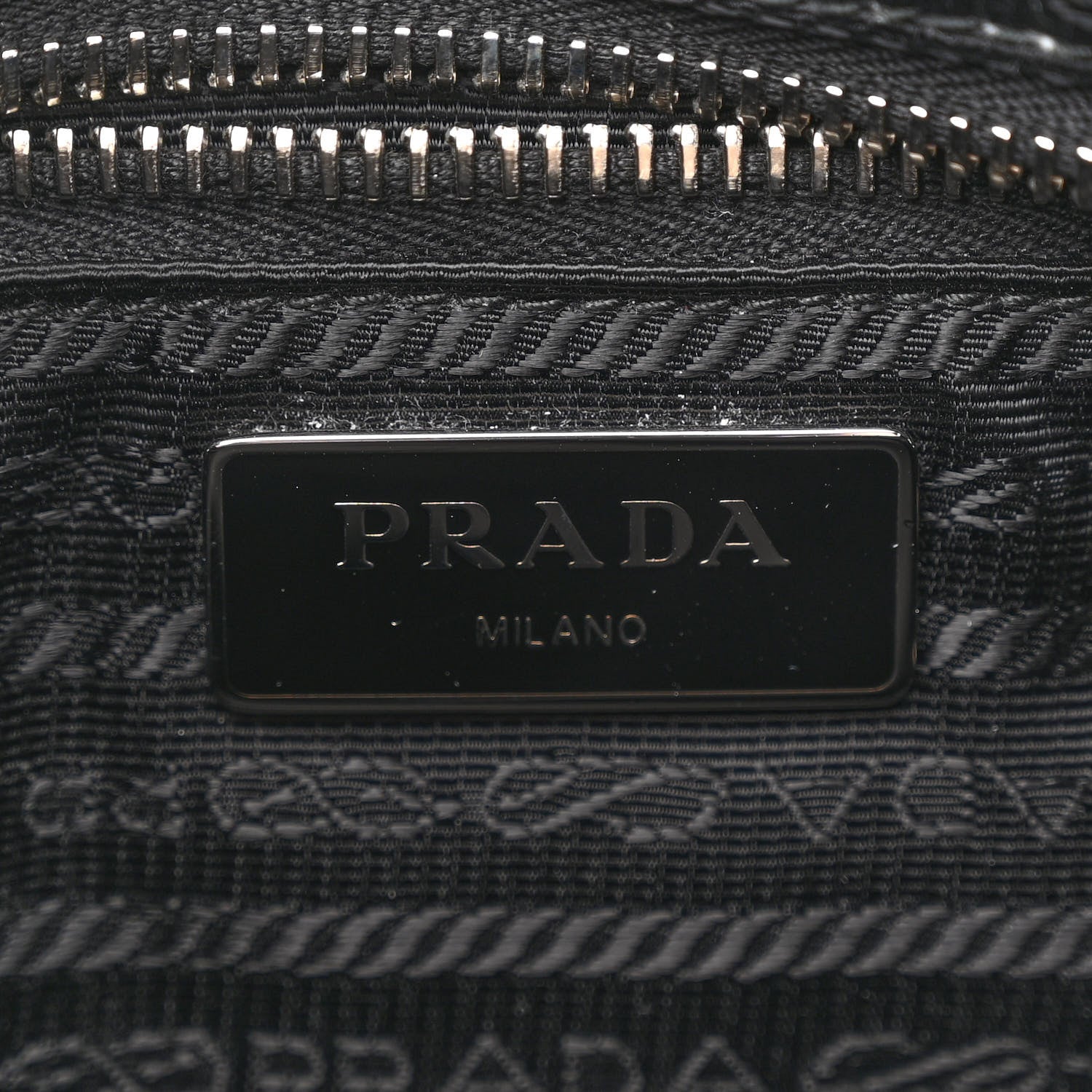 Prada Re-Nylon Triangle Padded Patchwork Shoulder Bag Black 6 of 9
