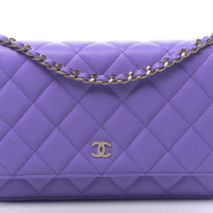 Chanel Caviar Quilted Wallet On Chain WOC Purple 11 of 12