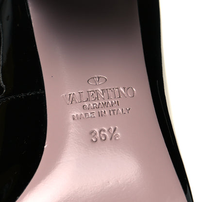 Valentino Garavani Patent Double Ankle Strap Pumps 36.5 Black 7 of 8