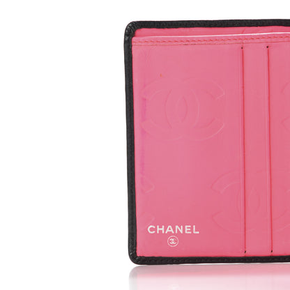 Chanel Calfskin Quilted Cambon Bi-Fold Wallet Black White 6 of 7