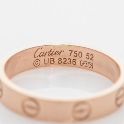 Cartier 18K Pink Gold 4mm LOVE Wedding Band Ring 52 6 4 of 4
