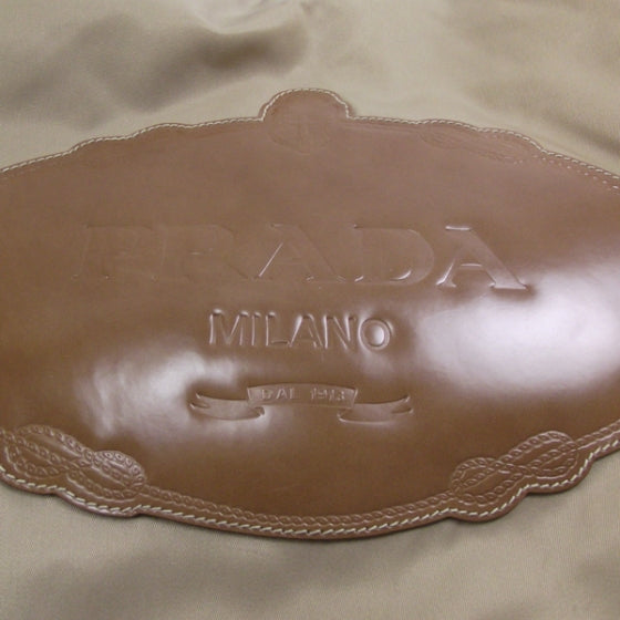 Tessuto Nylon Logo Sacca Cammello