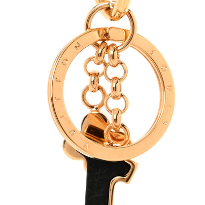 Louis Vuitton Metal Taurillon LV Capucines Bag Charm Key Holder Black 3 of 5