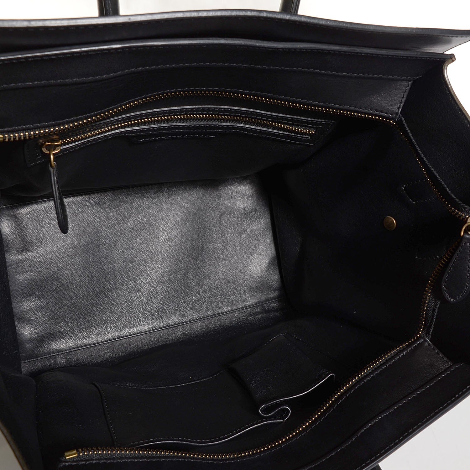 Celine Nubuck Smooth Calfskin Mini Tri-Color Luggage Olive 5 of 8