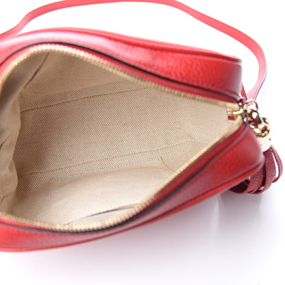 Gucci Pebbled Calfskin Small Soho Disco Bag Tabasco Red 5 of 10