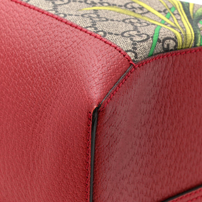 Gucci GG Supreme Monogram Flora Web Large Ophidia Tote Red 15 of 15