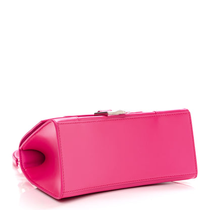 Balenciaga Shiny Box Calfskin Small Hourglass Top Handle Bag Acid Fuchsia 4 of 10